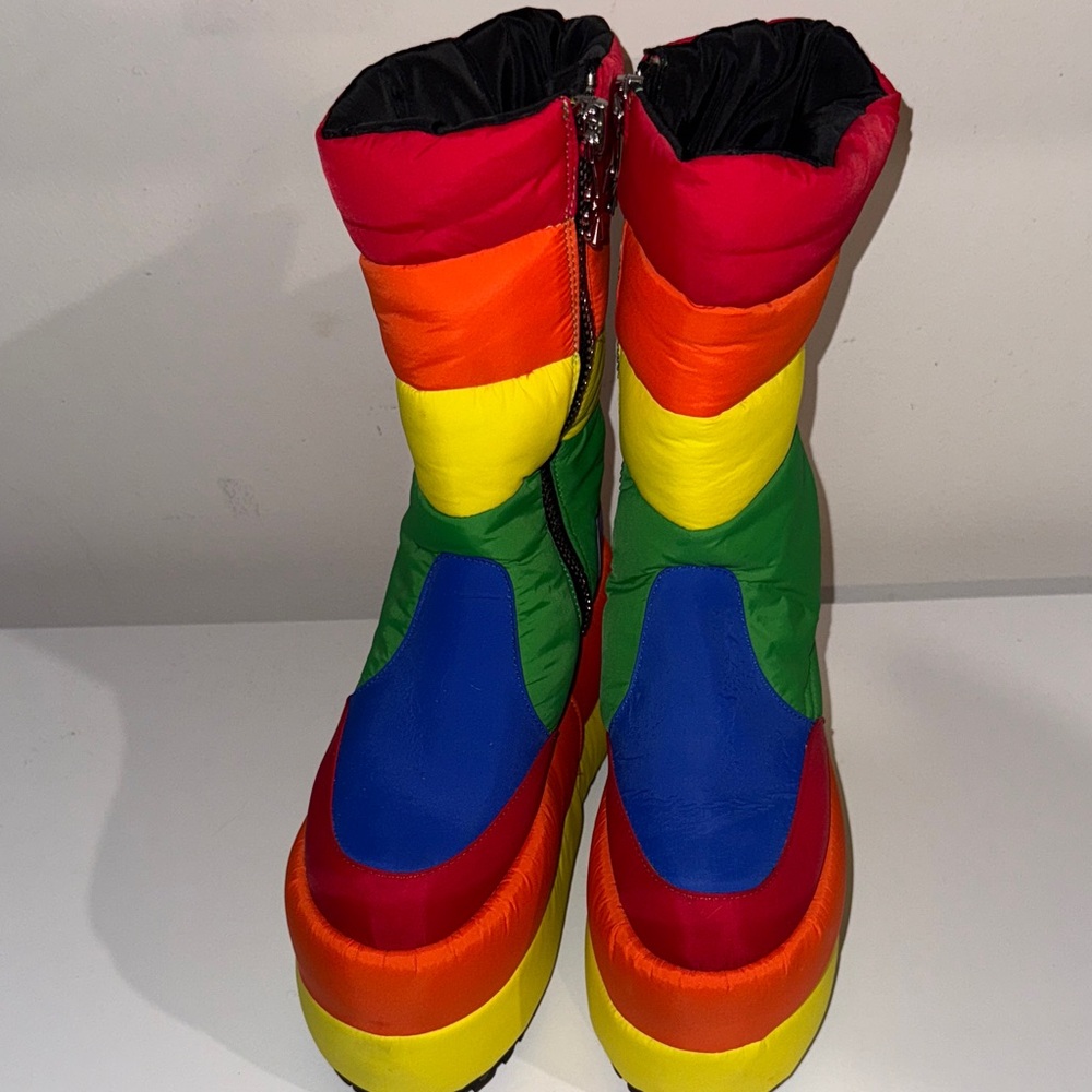 Dolls Kill Rainbow Platform Boots